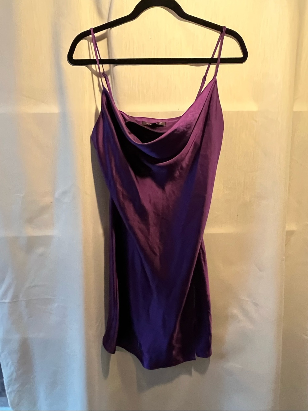 Dynamite Purple Satin Cowl Slip Dress